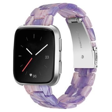 Fitbit Versa 2 / Versa Lite / Versa Uhrenarmband im Harz-Stil - Lila / Rosa Blumen