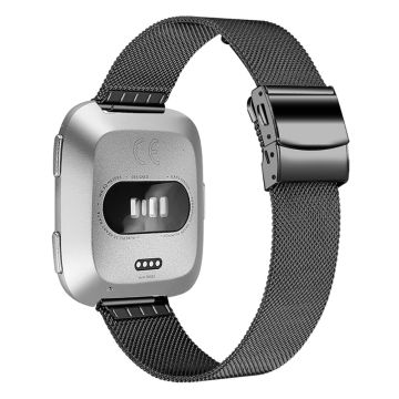 Fitbit Versa 2 / Versa milanese Edelstahlarmband - Schwarz