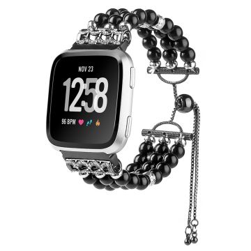 Fitbit Versa 2 / Versa Lite / Versa elegantes Kunstperlenarmband - Schwarz