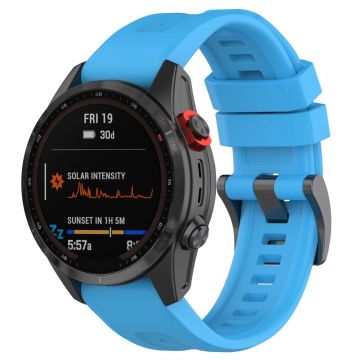 Silikonarmband für Garmin- und Coros-Uhren - Himmelblau