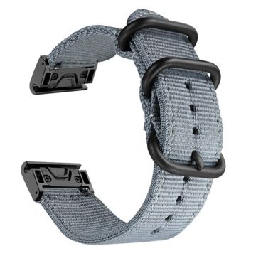 22mm Nylonarmband für Garmin und Coros Uhren - Grau