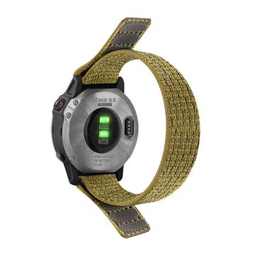 Nylon-Armband für Garmin- und Coros-Uhren - Gelbgrün