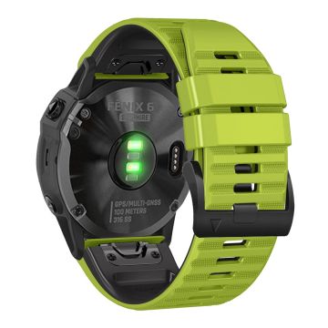 22mm Garmin und Coros Dual Silikonarmband - Grün / Schwarz