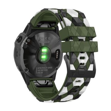 22mm Fußball-Silikonarmband für Garmin und Coros Uhren - Army Green