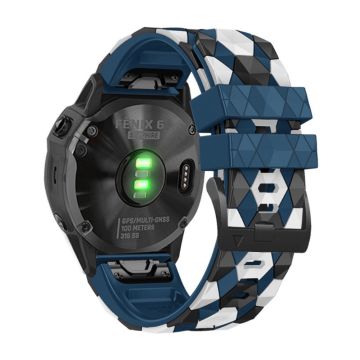 22mm Fußball-Silikonarmband für Garmin und Coros Uhren - Midnight Blue