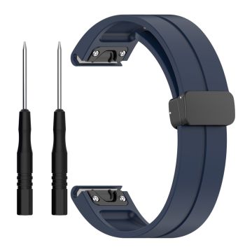 22mm Silikonarmband mit Werkzeug für Garmin Watch - Mitternachtsblau