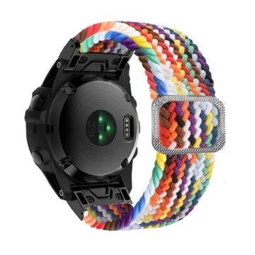 22mm Nylonband für Garmin Uhr mit Schnalle - Official Rainbow