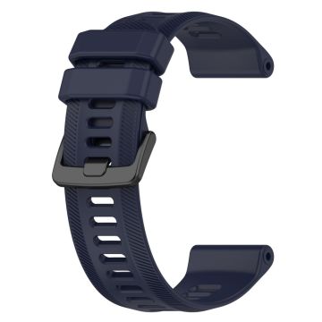 Silikonarmband im Twill-Design für Garmin-Uhren - Dunkelblau