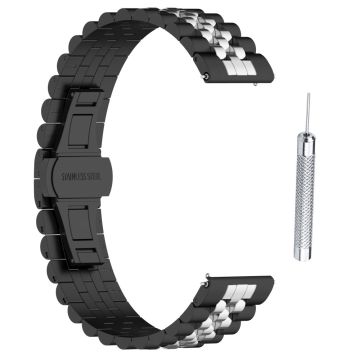 Garmin Forerunner 265S / 255S / Venu 2S / Vivoactive 4S Edelstahlarmband - Schwarz / Silber