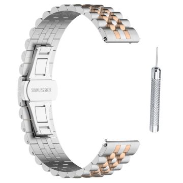 Garmin Forerunner 265S / 255S / Venu 2S / Vivoactive 4S Edelstahlarmband - Silber / Rose Gold Fragment