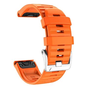 Silikonarmband mit silberner Schnalle für Garmin / Amazfit und Coros Uhren - Orange