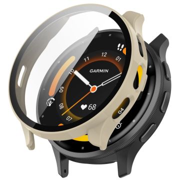 Garmin Venu 3S Abdeckung mit gehärtetem Glas - Elfenbeinweiß