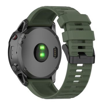 22mm Garmin Forerunner 945 / Fenix 6 / 5 Silikon Uhrenarmband - Armeegrün