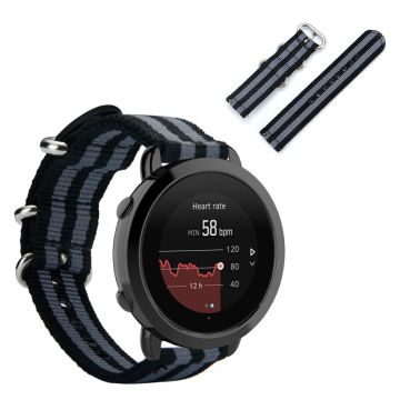 Suunto 3 Nylon Uhrenarmband - Schwarz / Blau / Schwarz / Blau / Schwarz