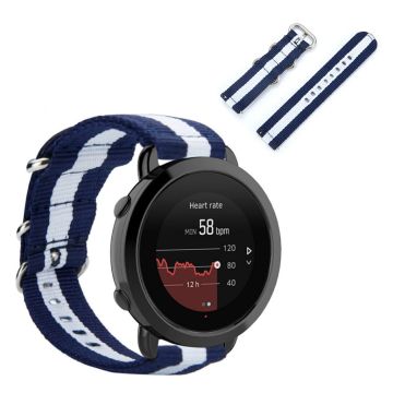 Suunto 3 Nylon Uhrenarmband - Blau / Weiß / Blau