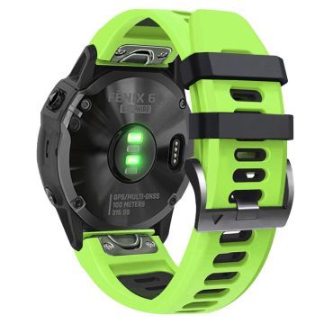 22mm Silikonarmband für Amazfit / Garmin und Coros Uhren - Lime / Black