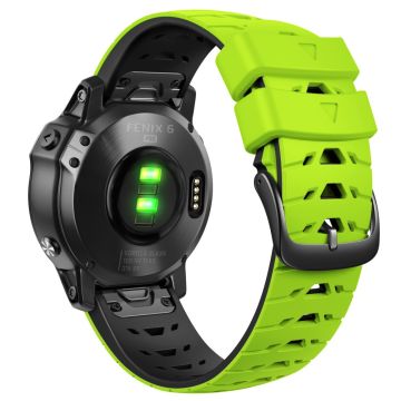 Silikonarmband für Amazfit / Garmin / Coros Uhr - Grün / Schwarz