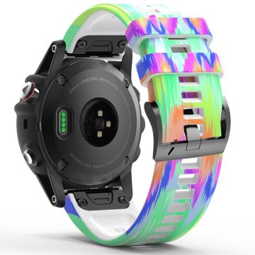 Silikonarmband mit Muster für Garmin / Amazfit und Coros Uhren - Colorful Glitch