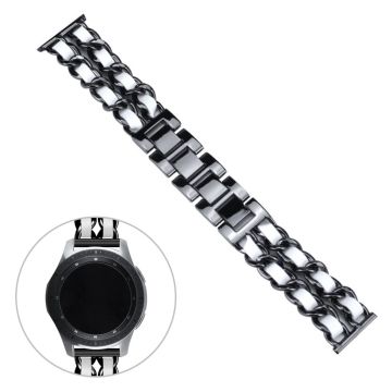 Universal Rostfrei Stahl Uhrenarmband - Schwarz / Weiß