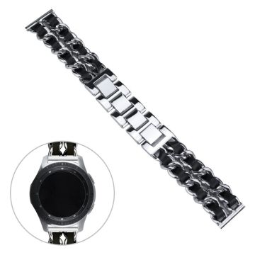 Universal Rostfrei Stahl Uhrenarmband - Silber / Schwarz